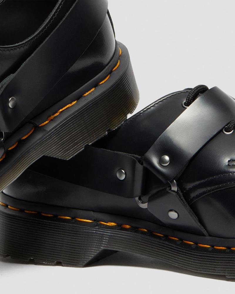 Dr Martens Henree Polished Smooth Lær Spenne Sko Herre Svarte | Norge 235SGL